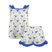 Adult Baby Sleepy Whale 2pc Ruffle Pajama Set