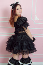Lunar Soufflé Black Lace Ruffle Petticoat Skirt