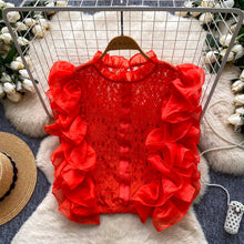 Romantic Sleeveless Lolita Lace Top with Sheer Ruffles - 9 Colors