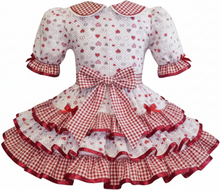 Aliza Custom Fit Red Gingham Hearts Adult Sissy Dress by Leanne’s
