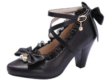Leanne's Platform Mary Jane Sissy Heels | Pink, Black & White