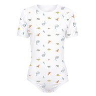 Adult Baby Boy Classic Dinosaur Pattern Snap in the Crotch Onesie