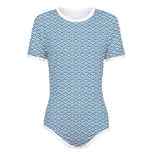 Adult Baby Sissy Boy Snap in the Crotch Waves Onesie