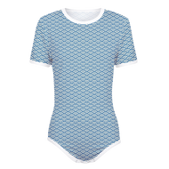 Adult Baby Sissy Boy Snap in the Crotch Waves Onesie