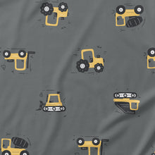 Adult Sissy Baby Boy Construction Trucks Snap in the Crotch Onesie