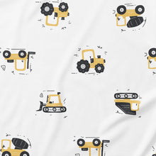 Adult Sissy Baby Boy Construction Trucks Snap in the Crotch Onesie