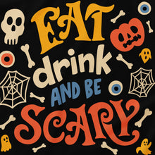 Adult Baby Eat Drink and Be Scary Halloween Snap in the Crotch Onesie
