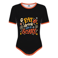 Adult Baby Eat Drink and Be Scary Halloween Snap in the Crotch Onesie