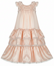 Elara Custom Fit Sleeveless Peach Satin Nightie Adult Sissy Night Gown by Leanne's