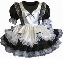 Fern Custom Fit Lacy Satin French Maid Adult Little Girl Sissy Dress by Leanne's