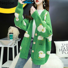 Sheep Cardigan Sweater Big Buttons - 3 Colors