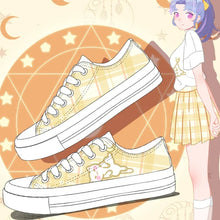 Pastel Kawaii Plaid Sneakers