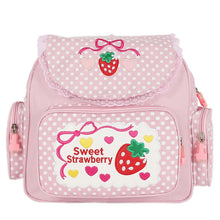 Sweet Pink Strawberry Polka Dots Bows Backpack