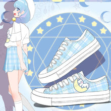 Pastel Kawaii Plaid Sneakers