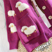 Sheep Cardigan Sweater Big Buttons - 3 Colors