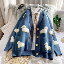 Sheep Cardigan Sweater Big Buttons - 3 Colors