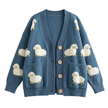Sheep Cardigan Sweater Big Buttons - 3 Colors