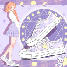Pastel Kawaii Plaid Sneakers