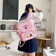 Sweet Pink Strawberry Polka Dots Bows Backpack