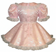 Heather Custom Fit Lacy PINK Brocade Adult LG Baby Sissy Dress LEANNE