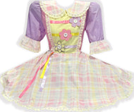 Ready-to-Wear Pink Plaid Flowers Buttons Adult Sissy LG Dress by Leanne's