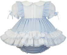 Janeal Custom Fit Blue Eyelet Adult Baby ABDL Sissy Dress with Panties