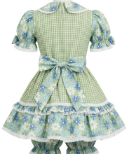 Jemima Custom Fit Flowers Gingham Adult Sissy Dress with Bloomers by Leanne’s