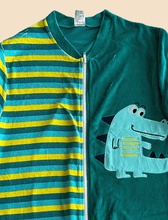 Crocodile Adult Baby Boy Footed Pajama