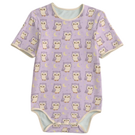 Lavender Moonlit Owls Short Sleeve Adult Baby Onesie