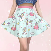 Pretty Pastel Unicorns Adult Sissy Short Skirt