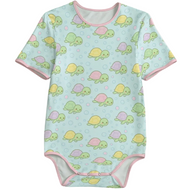 Tiny Turtle Short Sleeve ABDL Snap Crotch Onesie