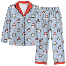 Winter Frosty Friends Satin Adult Sissy 2pc Pajama Set
