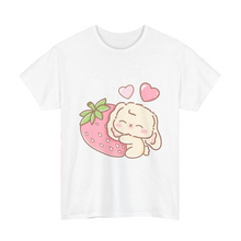 Cute Bunny Strawberry Unisex Play Tee - 4 Colors