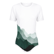 Mountains Water Color Adult Baby Snap in the Crotch Onesie