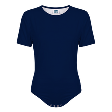 Dark Blue Shades Adult Baby Boy Sissy Onesie with Snap in the Crotch