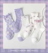 Purple Floral Adult Sissy Socks