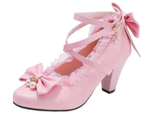 Leanne's Platform Mary Jane Sissy Heels | Pink, Black & White