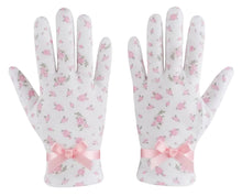 Women's 100% Cotton Pink Floral Gloves for Adult Little Girl Sissy Dress-up