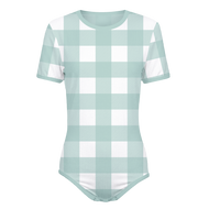 Single Color Plaid Onesie
