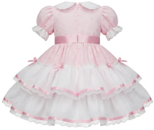 A pink and white adult sissy dress