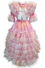 Betsy Custom Fit Pink Satin Lace Ruffles Ball Gown Adult Sissy Dress by Leanne's