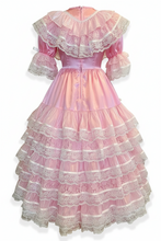 Betsy Custom Fit Pink Satin Lace Ruffles Ball Gown Adult Sissy Dress by Leanne's