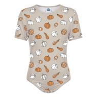 Pumpkin Print Adult Snap-Crotch Onesie