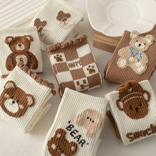 Harajuku Teddy Bear Socks | Kawaii Crew Socks