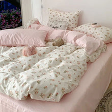 4pc Pink Floral Bedding Set