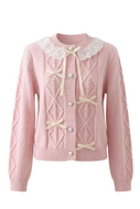 Cute Lace Collar Pastel Cardigan