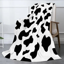 Cow Print Flannel Blanket - 2 Colors