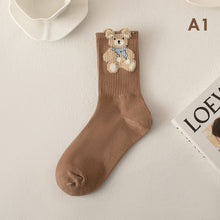 Harajuku Teddy Bear Socks | Kawaii Crew Socks