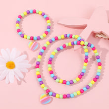 Pastel Beaded Heart 2pc Kawaii Jewelry Set