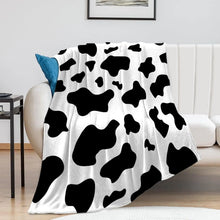 Cow Print Flannel Blanket - 2 Colors